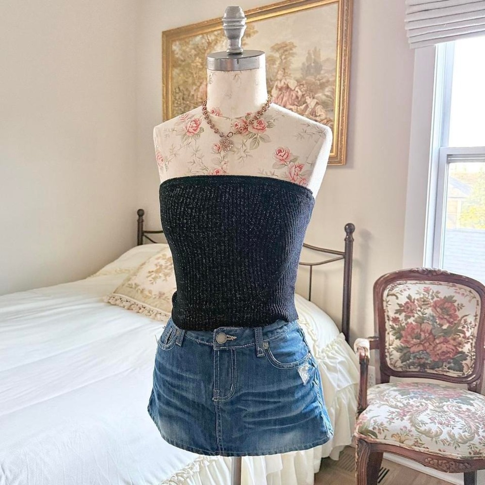 Beverly & Beck black strapless tube top size small